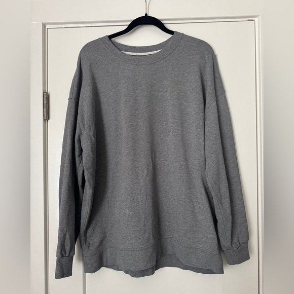 Lululemon Perfectly Oversized Crew in Heathered Core Medium Grey - Picture 4 of 8